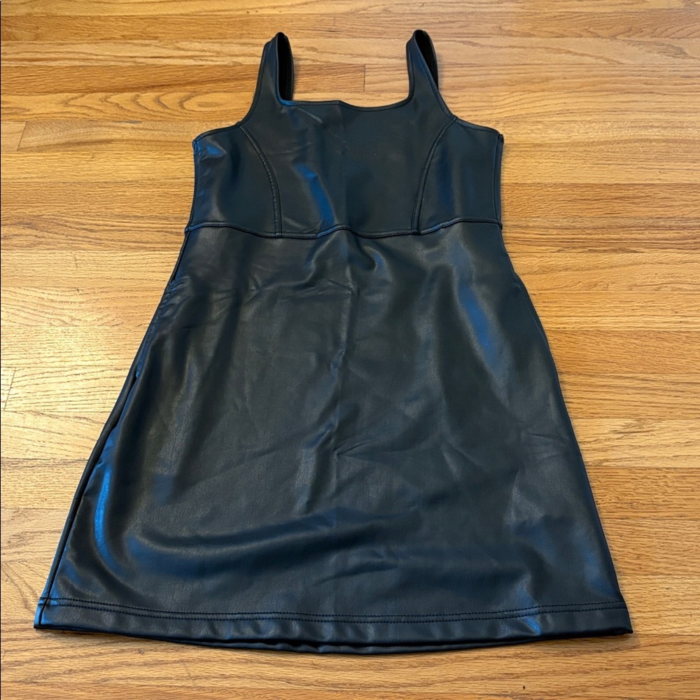 Abercrombie Kids Charcoal Faux Leather Dress